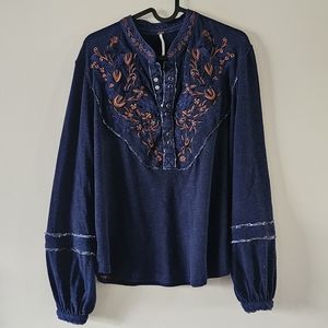 Free People Sundance Kid Western Henley